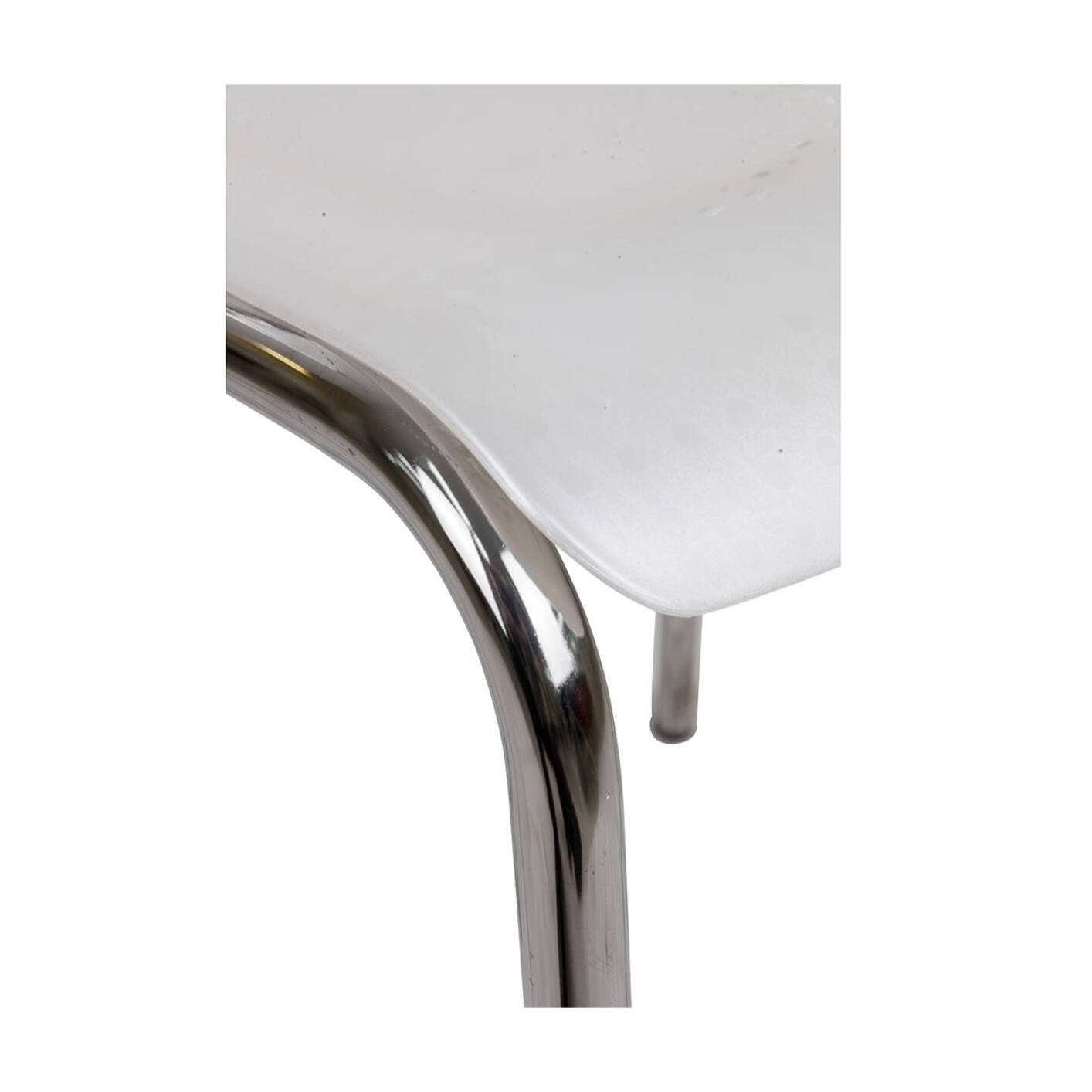 Sedia moderna in metallo e polipropilene, 43 x 45 x 81, Bianco