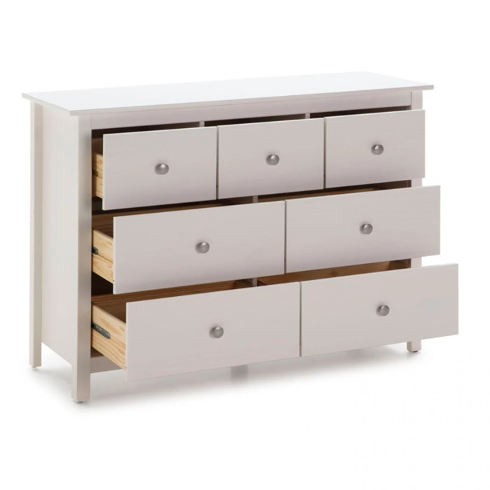 Cómoda Bay 7 cajones Blanco