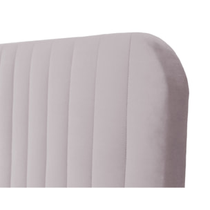Stuart - lit coffre - 160x200 cm - sommier inclus - en velours - Rose