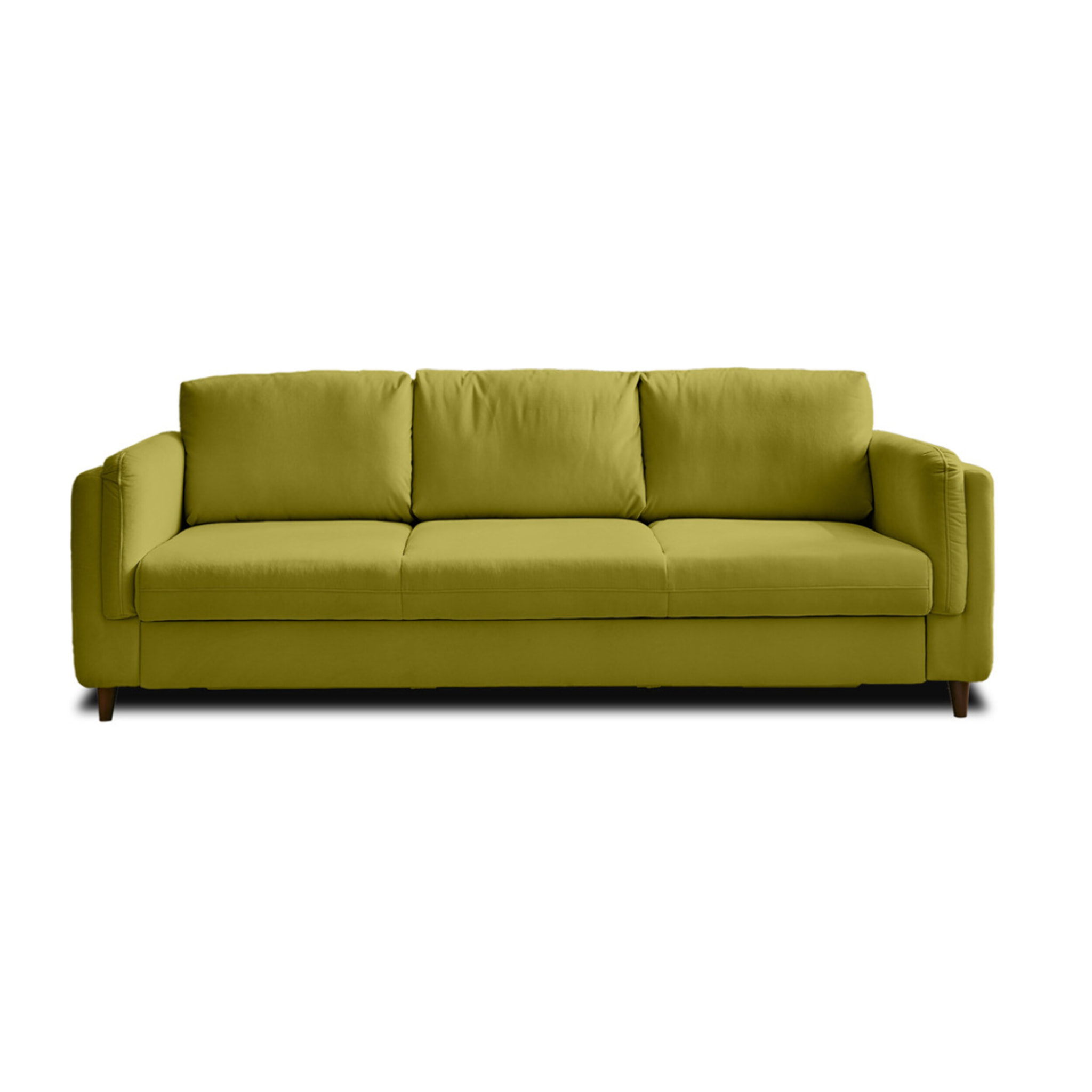 Brooke - canapé 3 places - convertible - en velours - Vert Olive