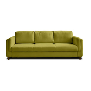 Brooke - canapé 3 places - convertible - en velours - Vert Olive