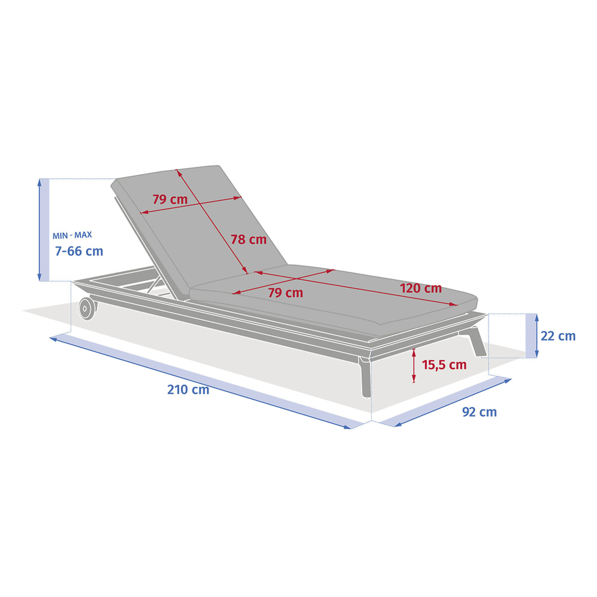 Lit de piscine "Manissa" beige aluminium et polyester