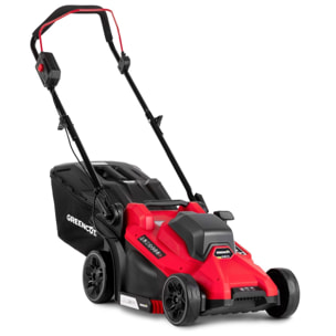 Cortacésped de batería 20V, corte de 330mm regulable en 5 alturas 25-65mm potente y ligero-Greencut GLM200L