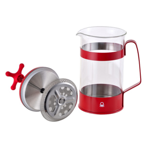 Cafetera con émbolo 6 tazas, 600ml, rojo mate Benetton