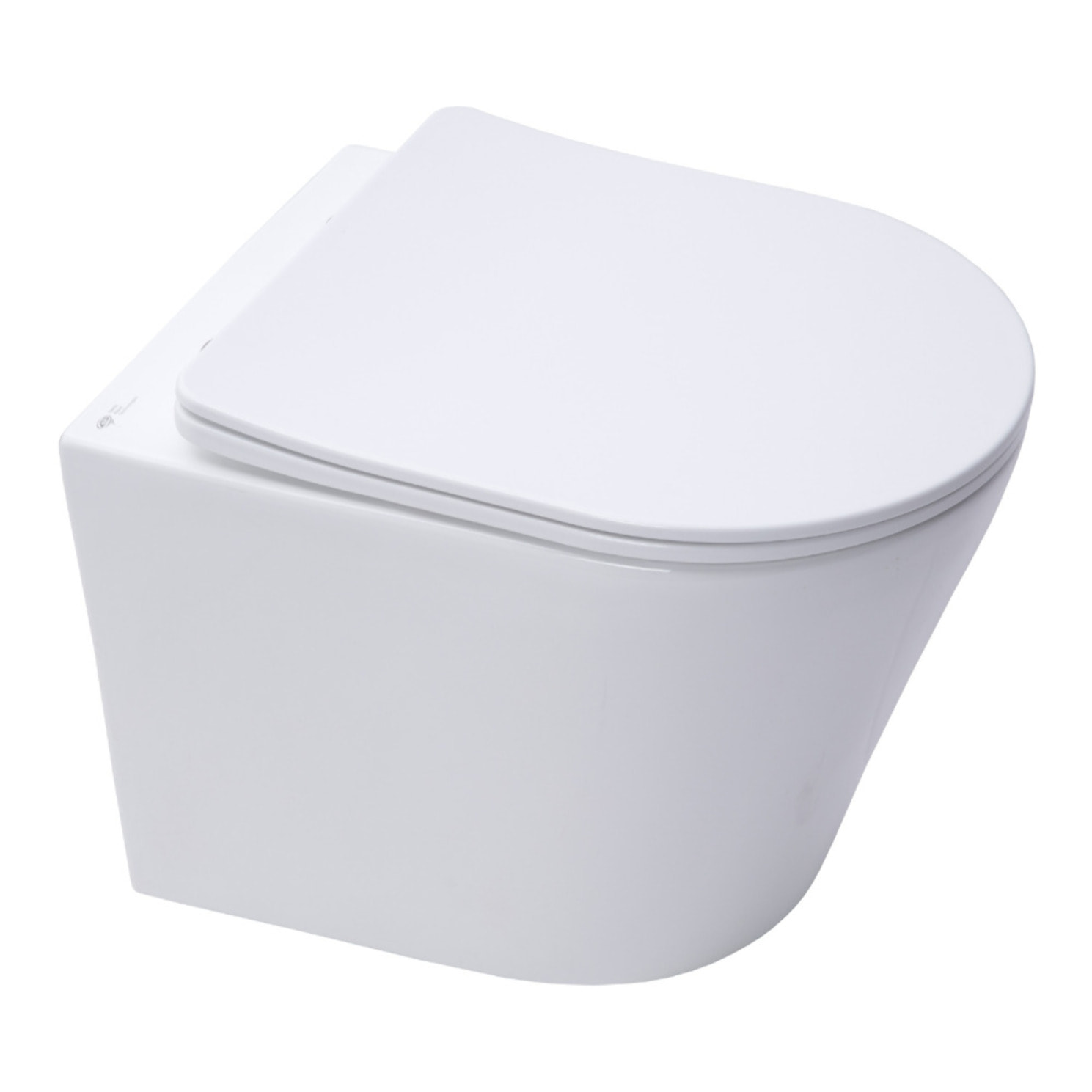 Pack WC Bâti-support V-Fix Core + WC Swiss Aqua Technologies Infinitio sans bride + Plaque, Blanc brillant (V-FixInfinitio-1)