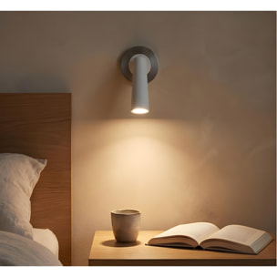 LEDS C4 Luz De Lectura Gamma Mini Led 2.2W Blanco Cálido - 2700K On-Off Níquel Satinad