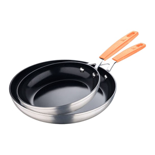 Juego de 2 Sartenes Ø16Ø28cm en aluminio forjado para inducción COMPACT San Ignacio