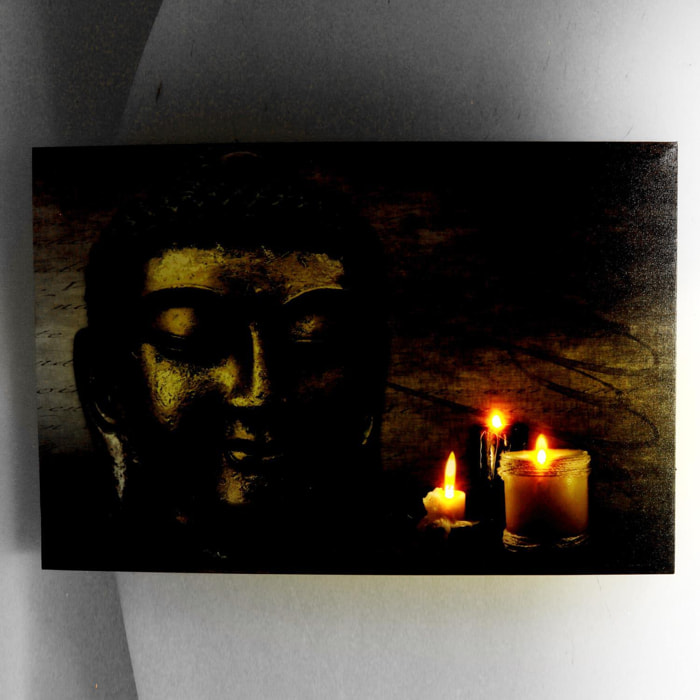 Quadro con led Buddha cm60x2,3x40