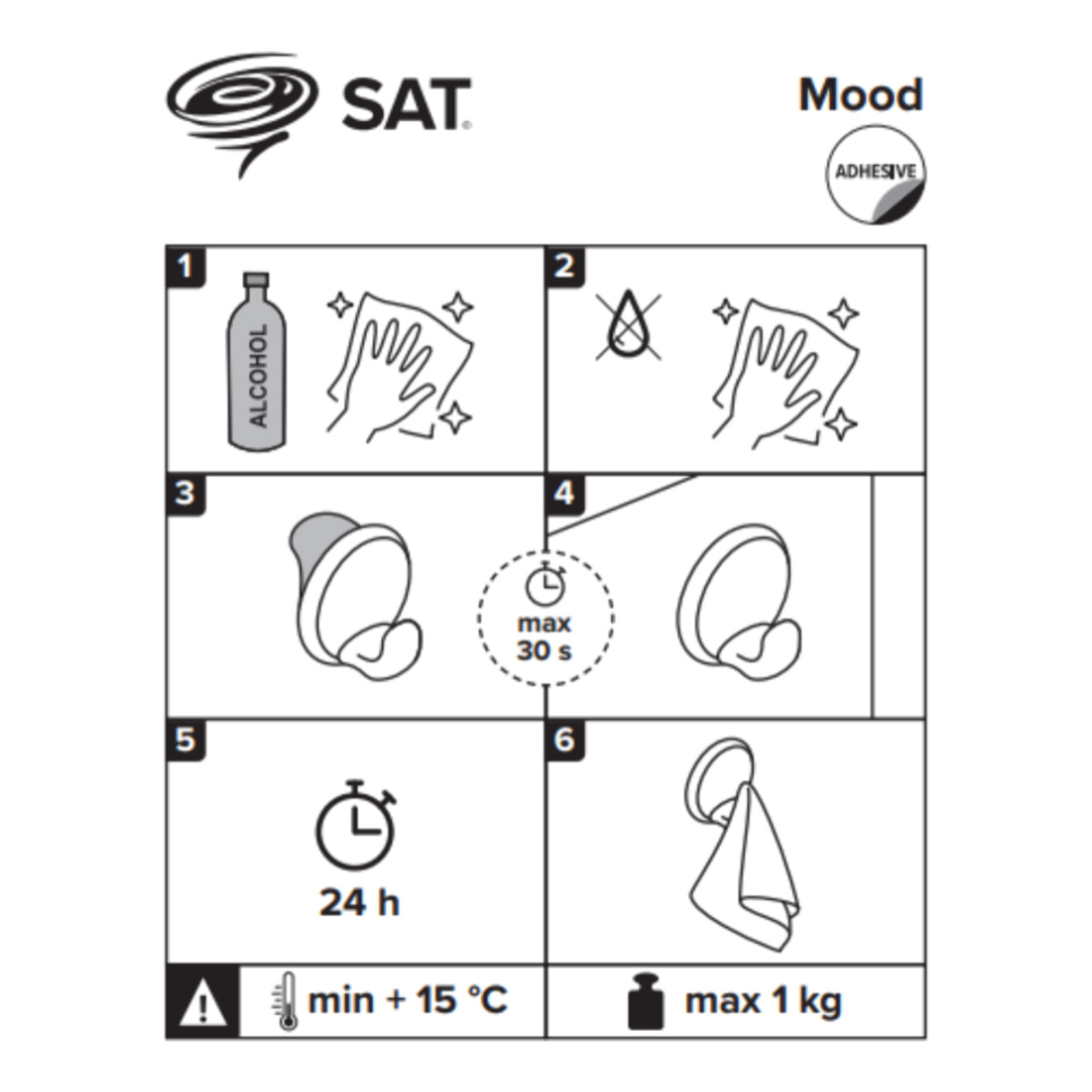 Mood Porte-papier toilette design en acier inoxydable, blanc (SATDMOOD26B)