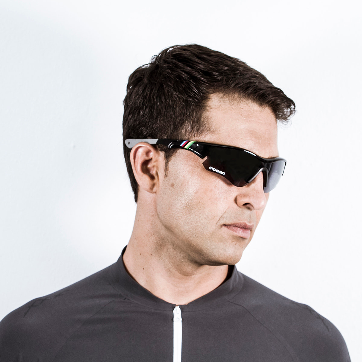 Gafas de ciclismo OCEAN IRON - Negro brillante / Revo negro