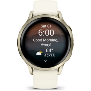 Montre sport GARMIN Venu 4 Beige/Lunar Or Silicone ivoir41mm