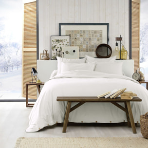 Housse de couette 100% flanelle blanc