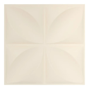2 stickers muraux Oren fleur 30x30cm blanc