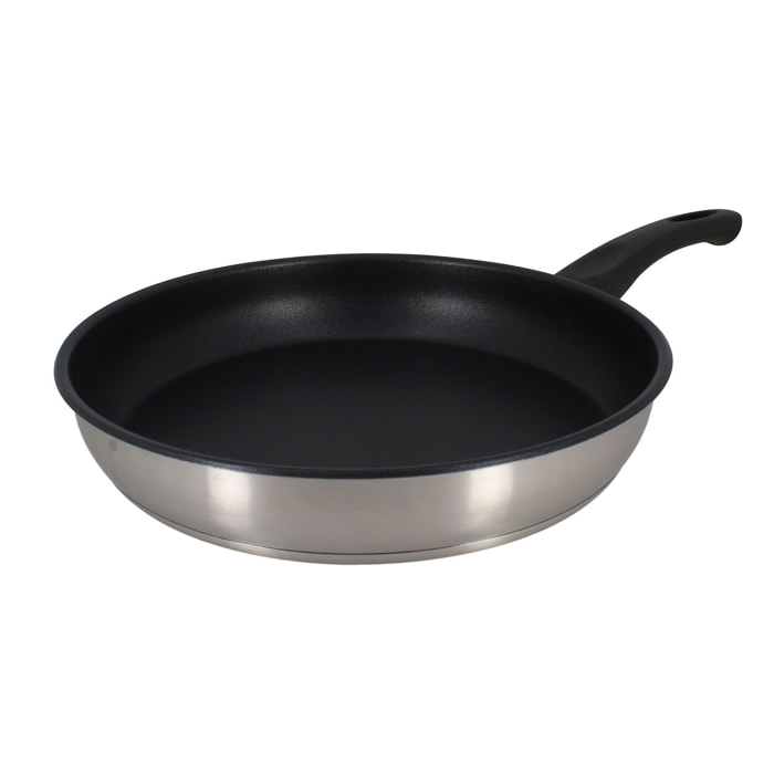 Poêle antiadhésive en acier inoxydable 24cm - tous feux FIRST