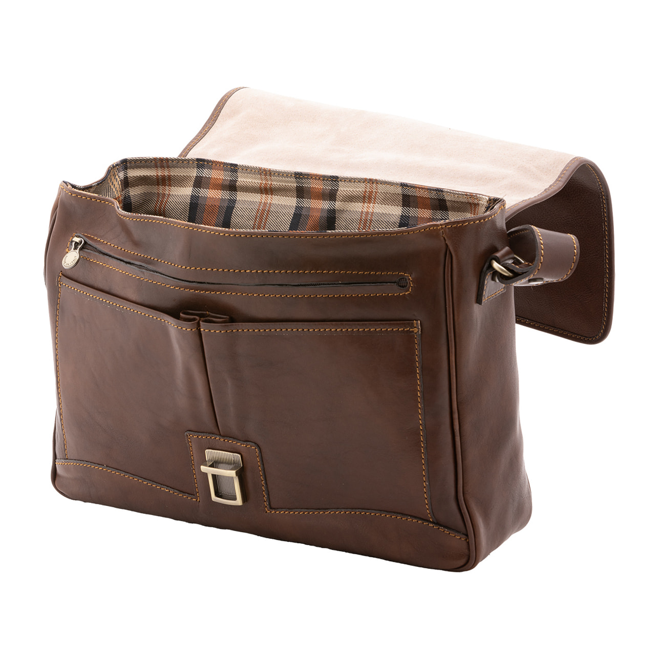 Borsa a mano  unisex In Vera pelle Made in Italy 40x30x9 cm