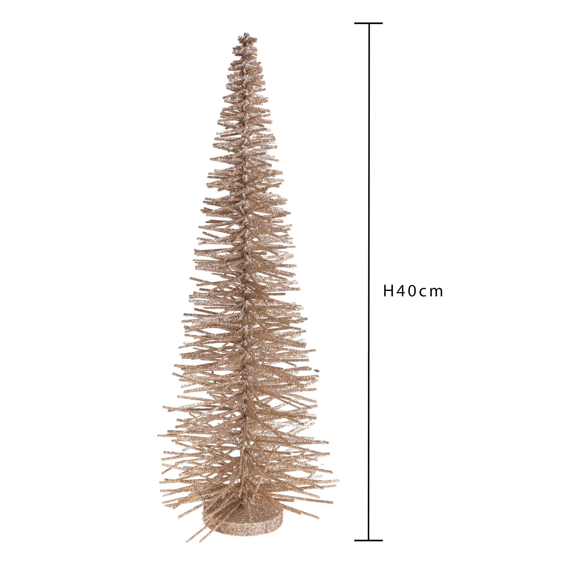 albero cono 16xh. con glitter - Pezzi 2 - ORO - Bianchi Dino SpA