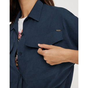 Camisa Manga Larga Azul Oscuro - Presti