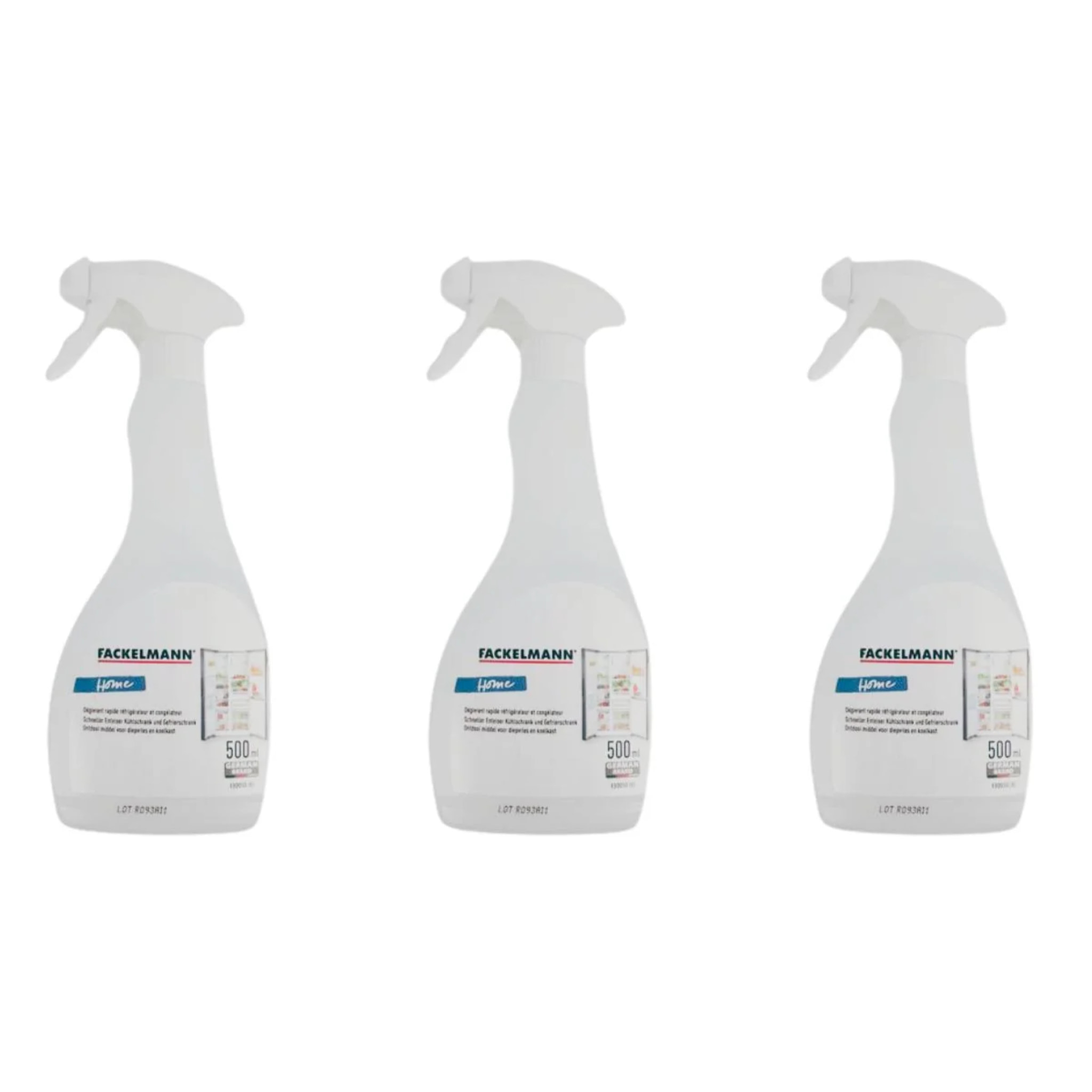 Lot de 3 dégivrants réfrigérateur et congélateur en spray 500 ml Fackelmann