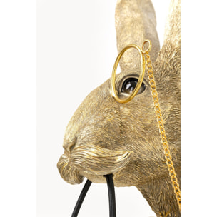 Applique murale lapin gentleman doré Kare Design