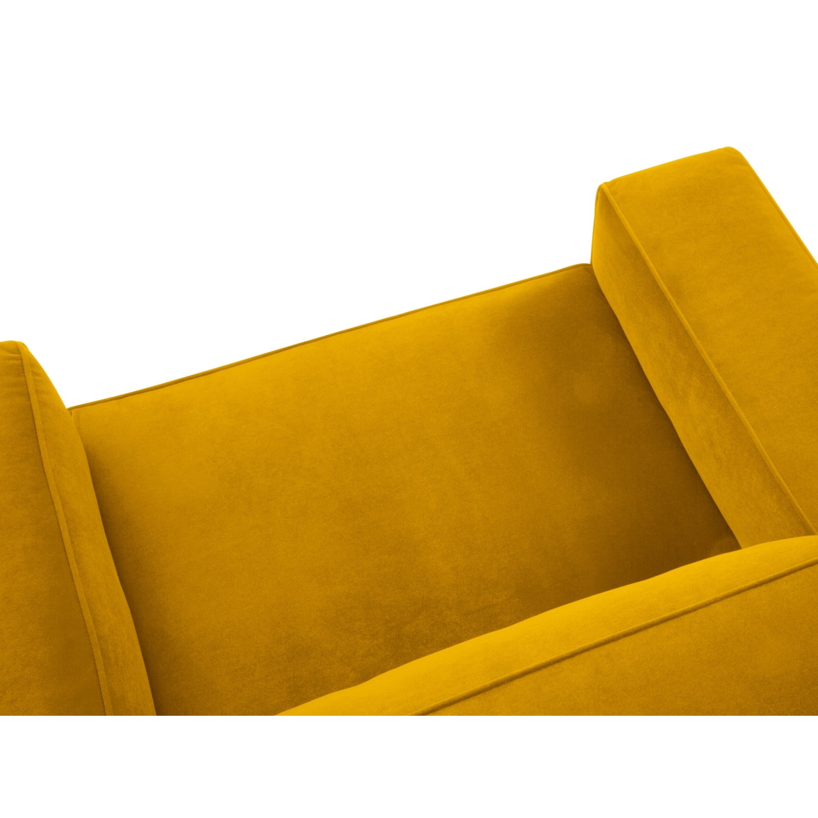 Fauteuil xl "Paradis" en velours jaune