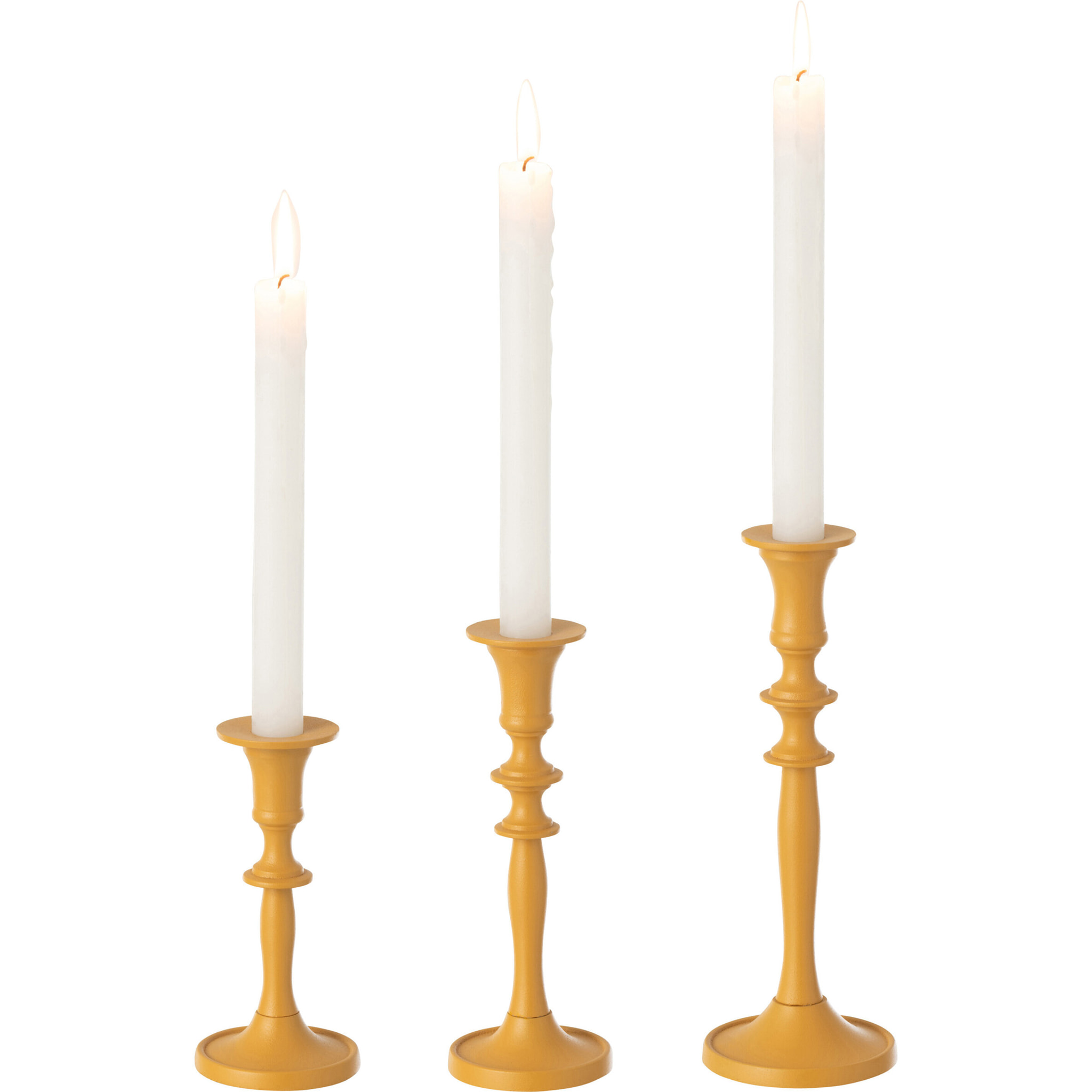 J-Line Set De Trois Photophores Classique Aluminium Ocre