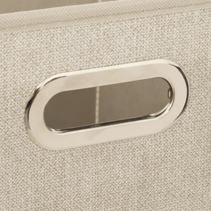 Panier tissu 31x31cm "Mix N' Modul" beige chiné