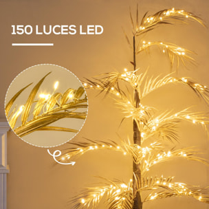 Lámpara de Pie de Palmera con 150 Luces LED IP44 Blanco Cálido 21x21x150 cm