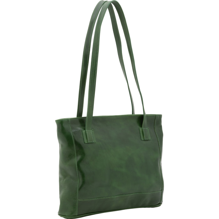 Borsa a spalla da donna - Modello Cressa - Vera pelle - 30.0 x 37.0 x 8.0 cm