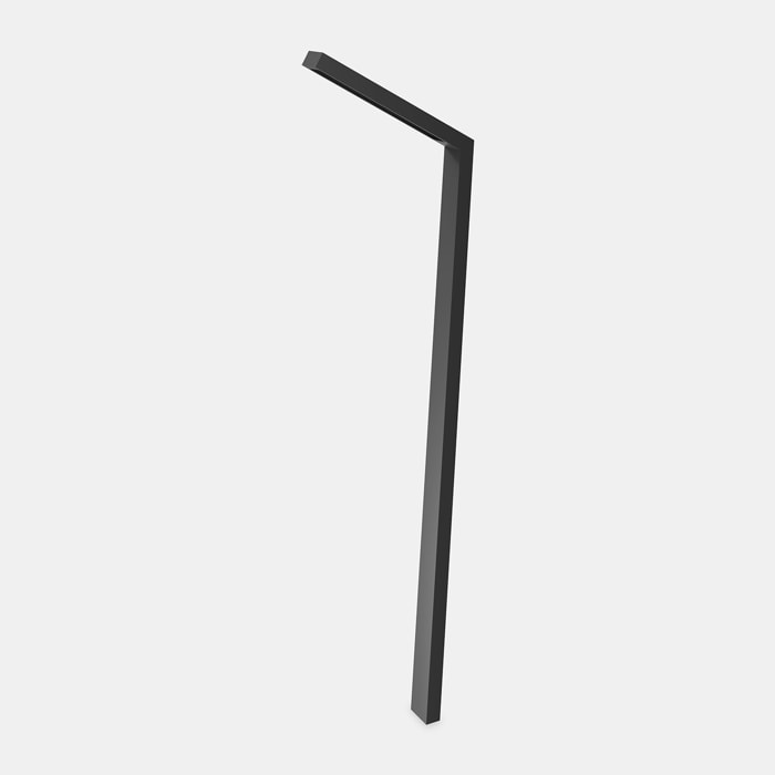 LEDS C4 Zigzag Asymmetrical farola exterior con optica asimetricas en blanco neutro 4000K color gris urbano