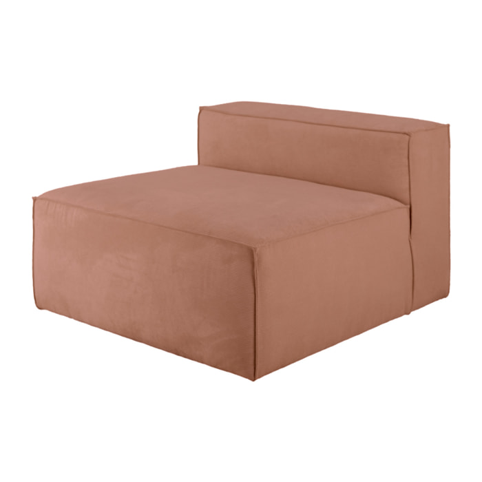 Sillón de pana color coral de 110x90cm Alto: 70 Largo: 110 Ancho: 90