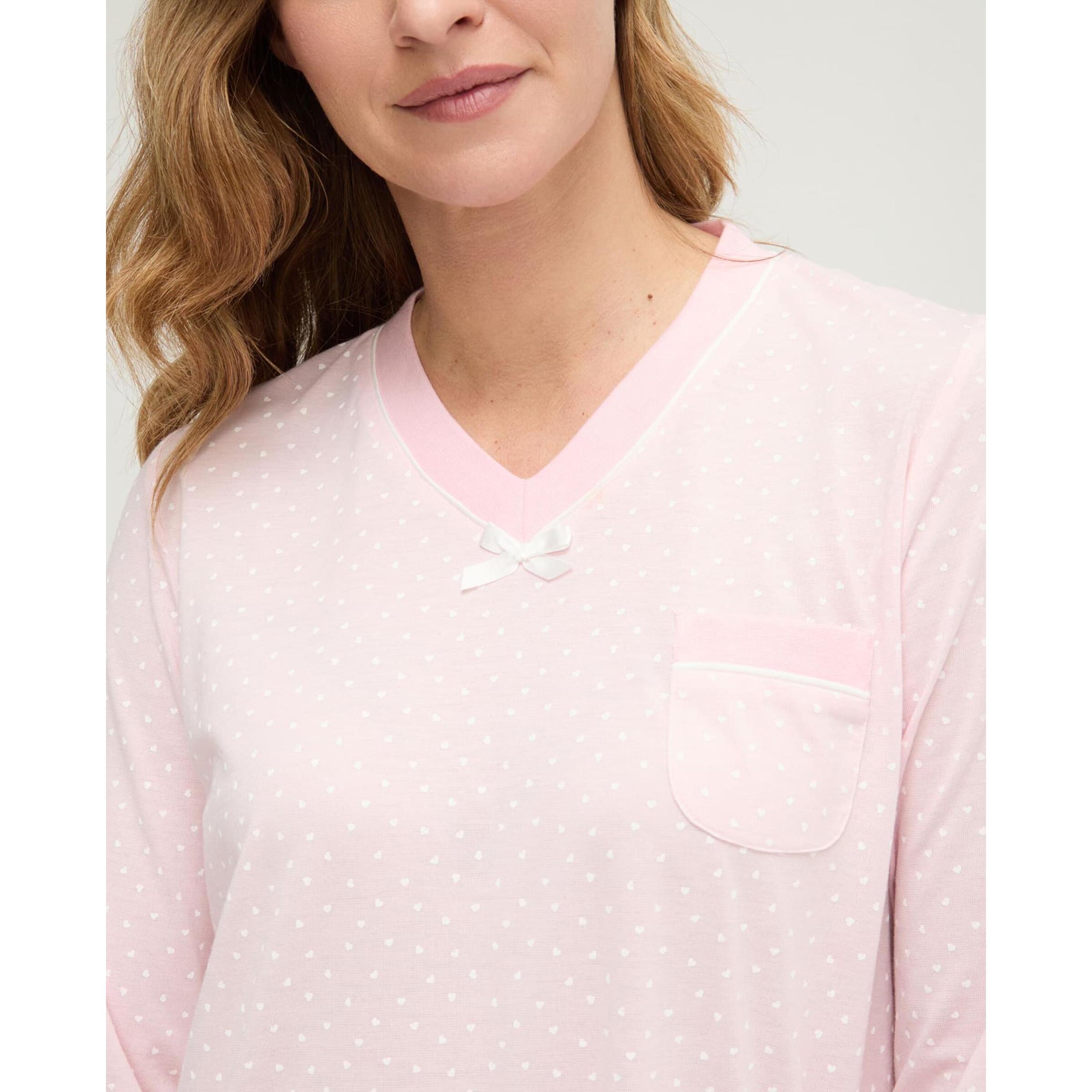 Camisón mujer de pico con corazones