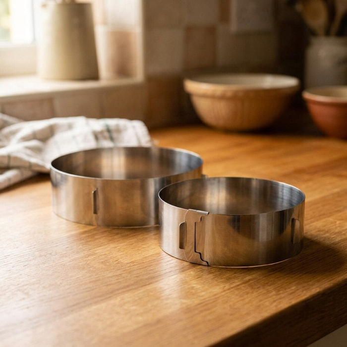 Lot de 2 cercles à pâtisserie 15/30 cm en inox Zenker Smart Pastry