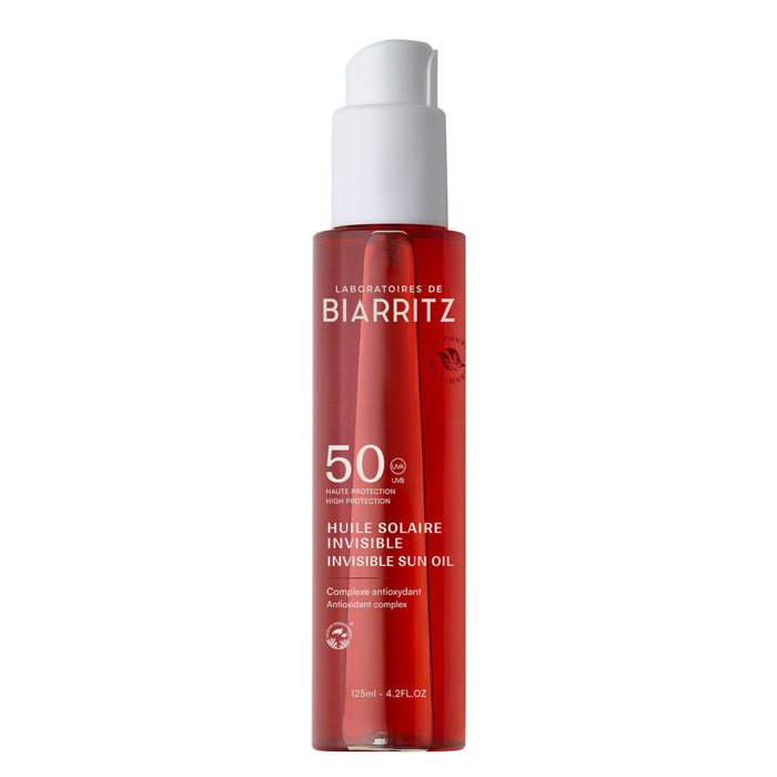 Solaire SPF50 - Huile Solaire Invisible Bio Complexe Antioxydant 125ml