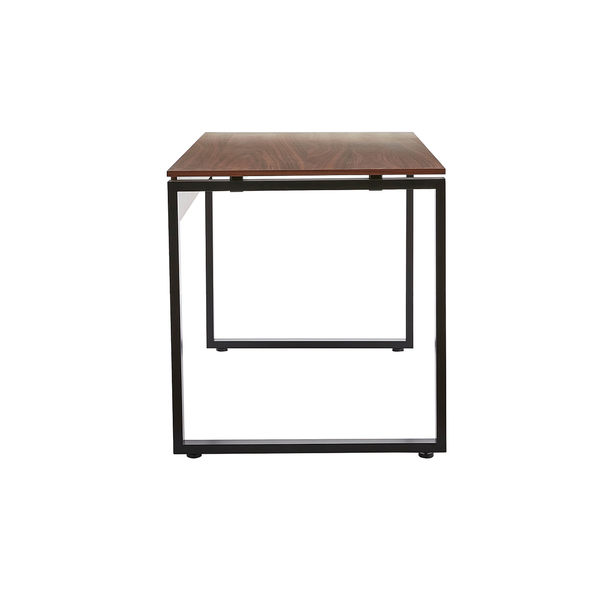 Bureau bois foncé et métal noir L138 cm OPAL