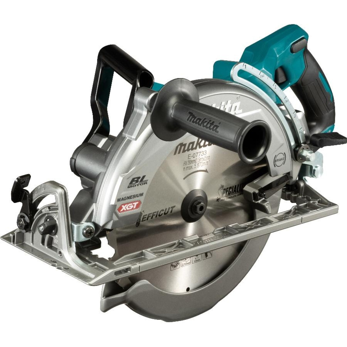 MAKITA Sierra circular sin cable de 260 mm con mango trasero sin batería - RS002GZ