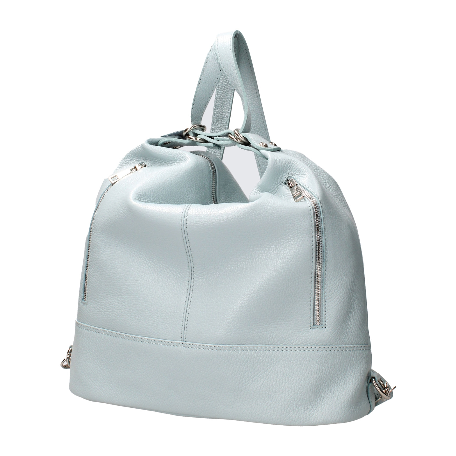 Borsa a spalla convertibile in zaino Anjelica da donna In Vera pelle Made in Italy 33x31x12 cm