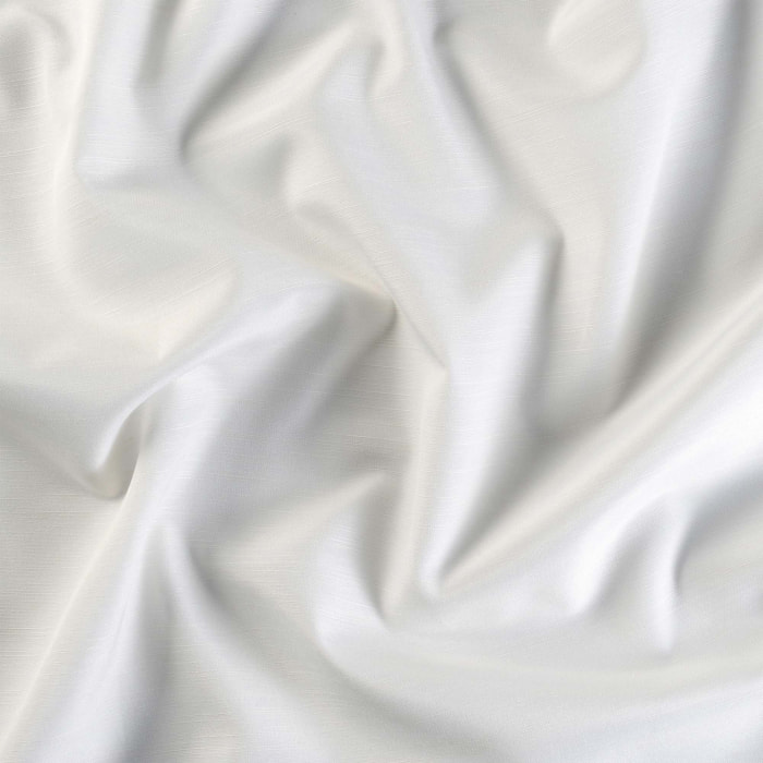 Voilage en polylin  - Effet naturel à oeillets - Blanc