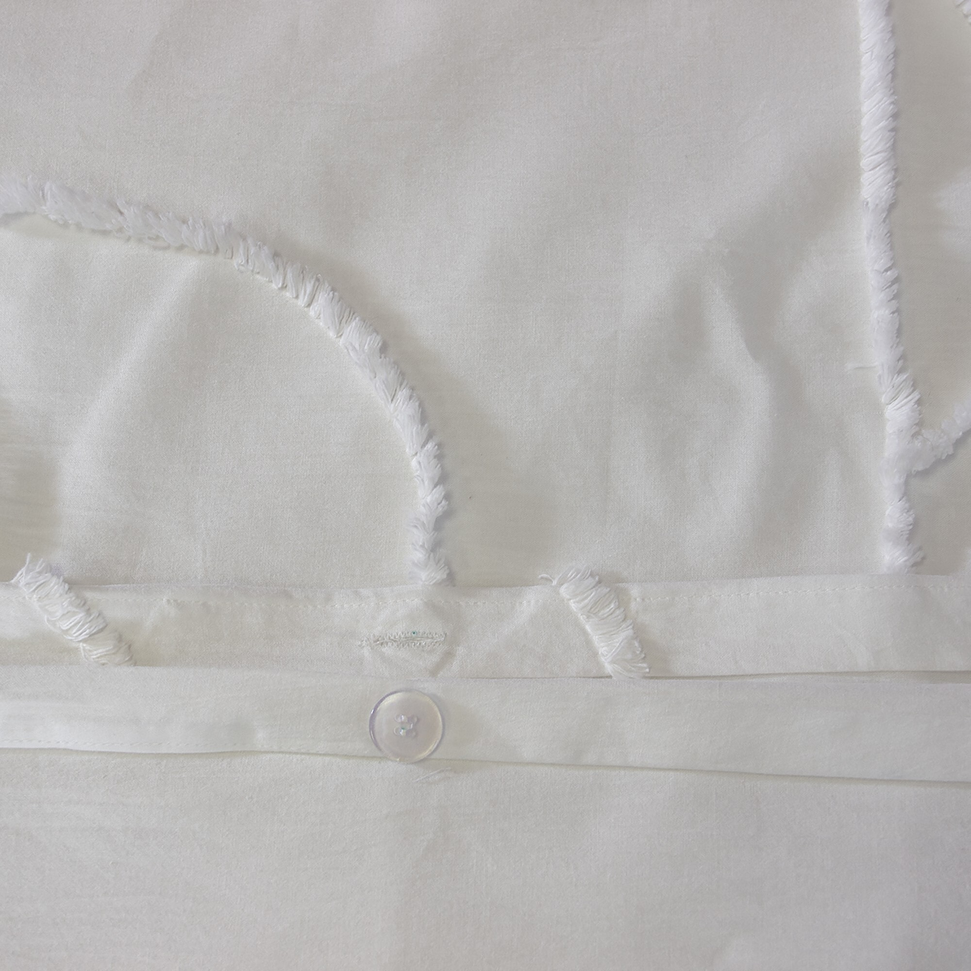 Parure housse de couette coton blanc