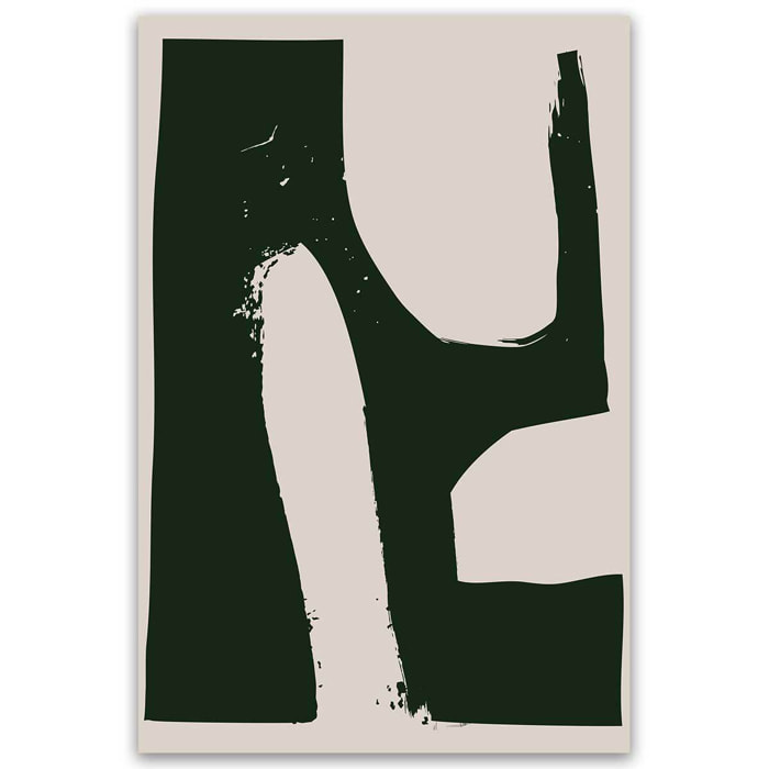 Tableau abstrait vert foncé minimaliste moderne Toile imprimée