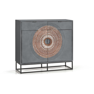 Consola - madera de mango y metal - 90x100x32cm