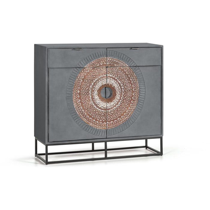 Consola - madera de mango y metal - 90x100x32cm
