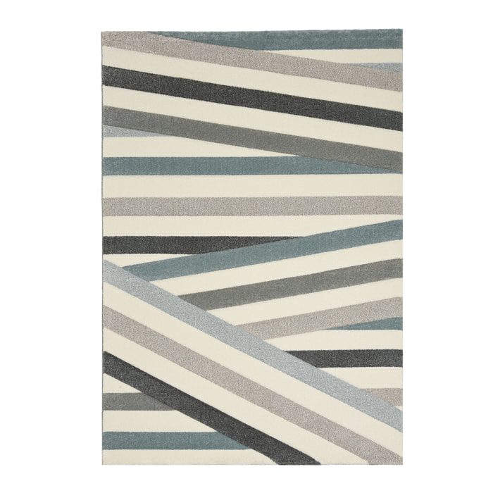 TOMASUCCI Tappeto bagno / scendiletto LINES PASTEL CREAM - BLUE Multicolore