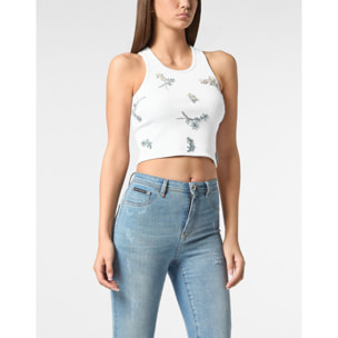 PHILIPP PLEIN Camiseta de tirantes FLOWERS