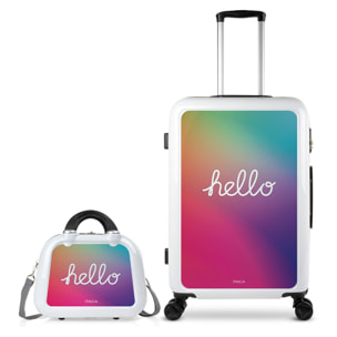 Juego De Maletas Pc Itaca Base Blanco Blanco Hello