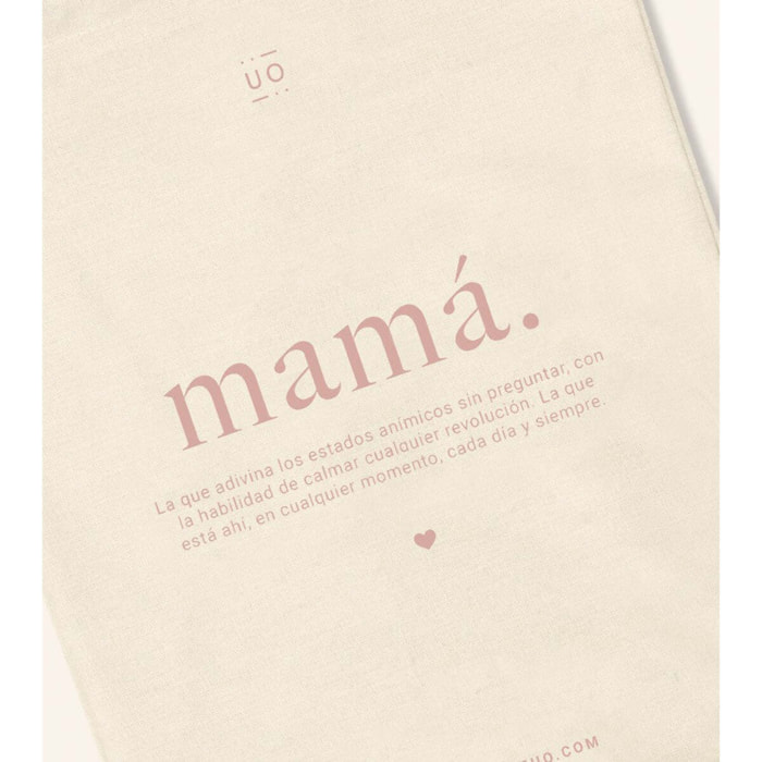 Bolsa tela regalo "Mamá. Definición" Rosa