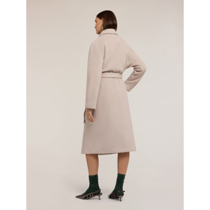 Motivi - Cappotto doppiopetto in drap misto lana - Bianco