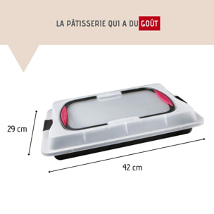 Ensemble de 2 Plaques de cuisson 42 x 29 cm avec couvercle Zenker Special To Go