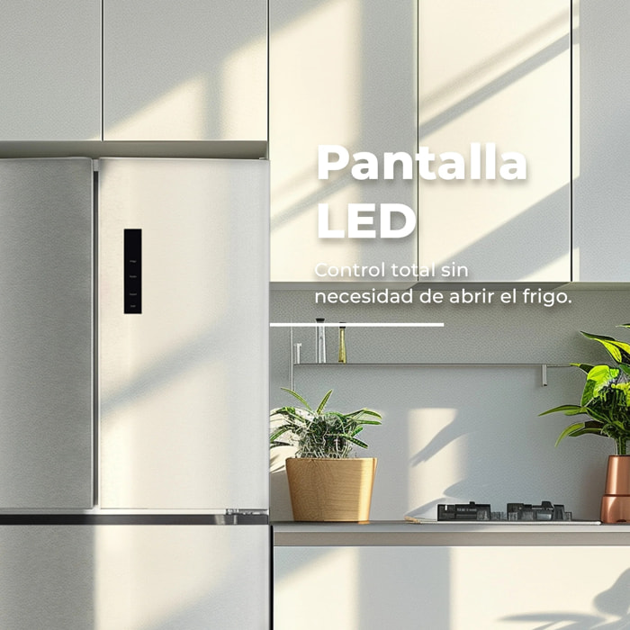 EVVO Frigorífico francés F80X, Inverter, Total No Frost, 327l + 183l