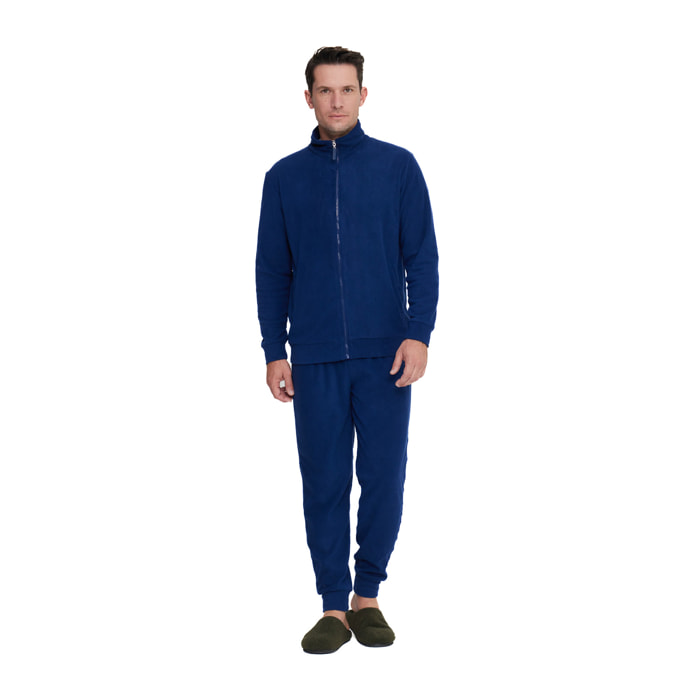 Completo loungewear uomo almy in pile con zip Noidinotte