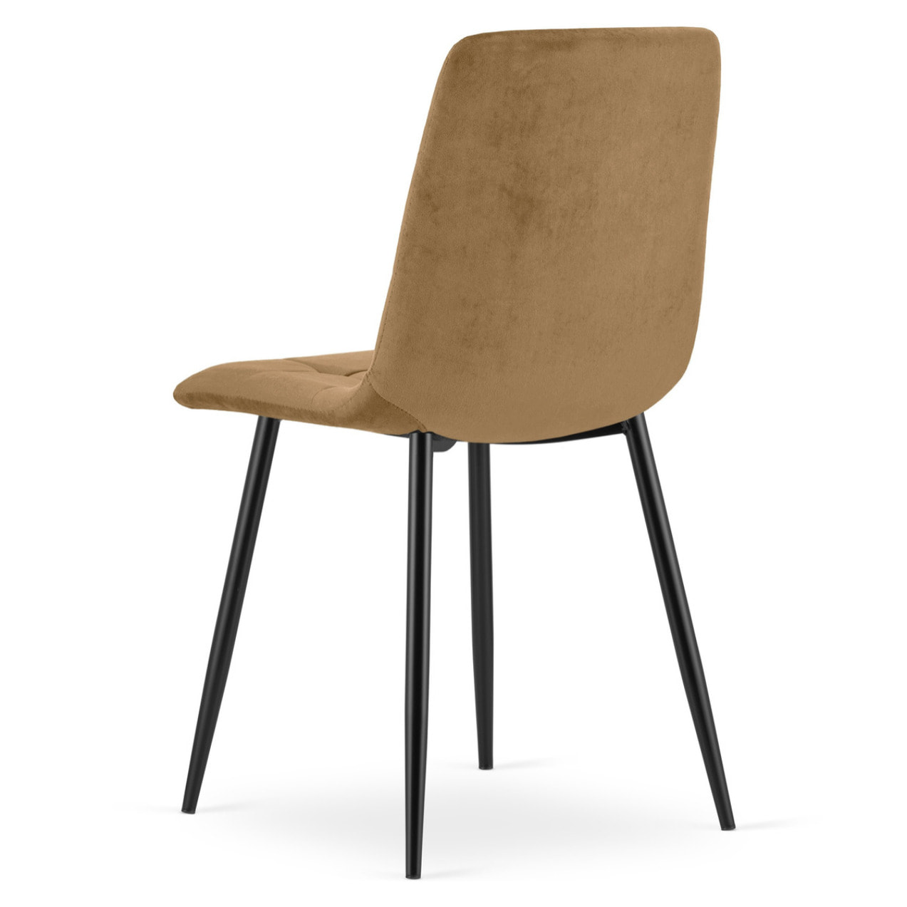 Set di 2 sedie Kara in velluto marrone e metallo nero